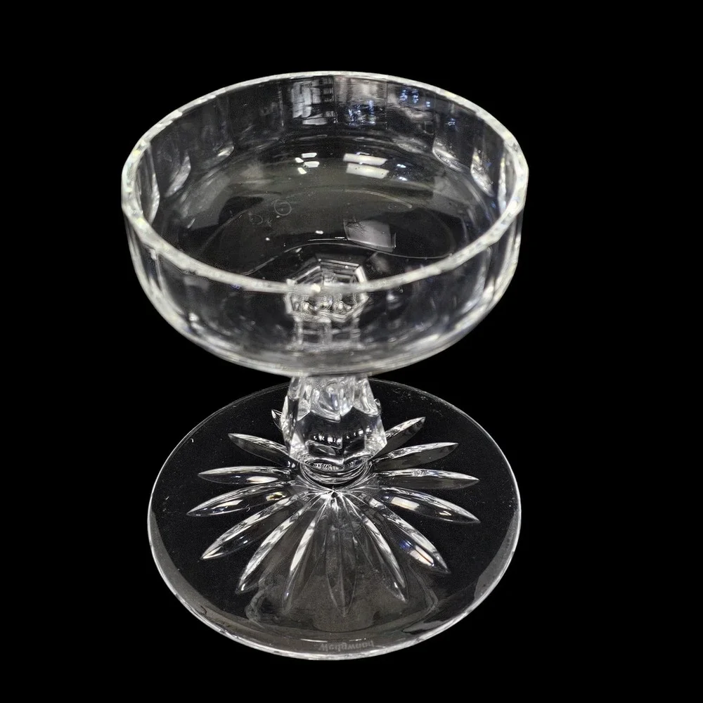 Vintage Wedgwood Germany Cut Crystal Pillar Candle Holder‎ Heavy Base